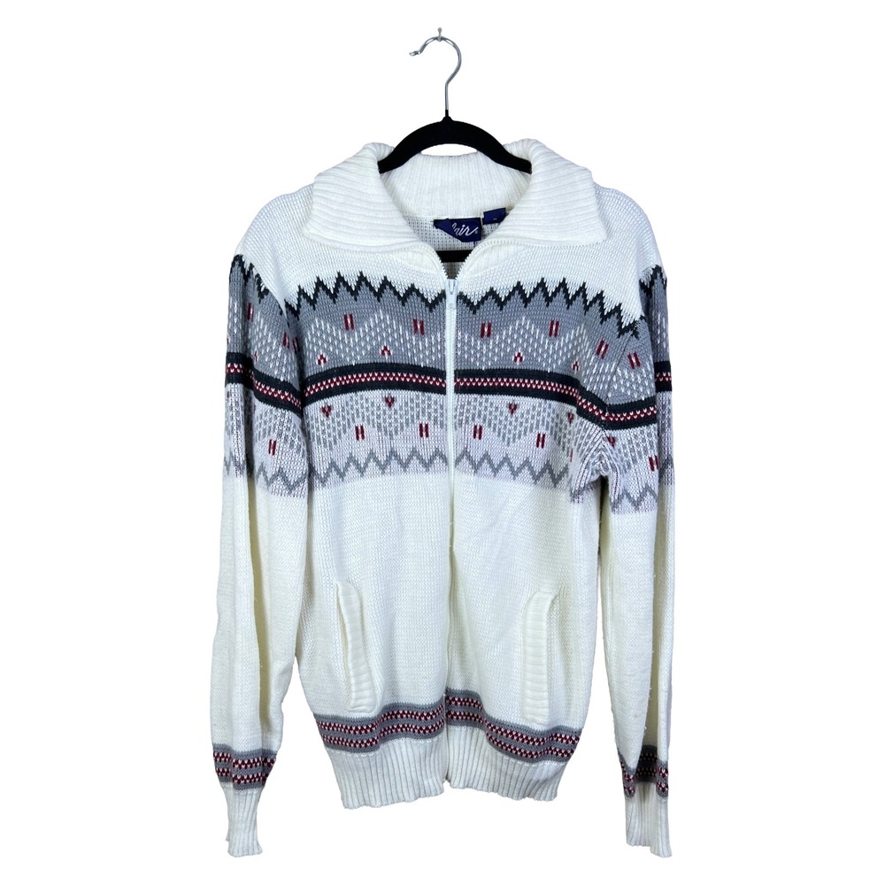 80s Vintage Blair Knit Sweater Men's L Full Zip Nordic Gorpcore